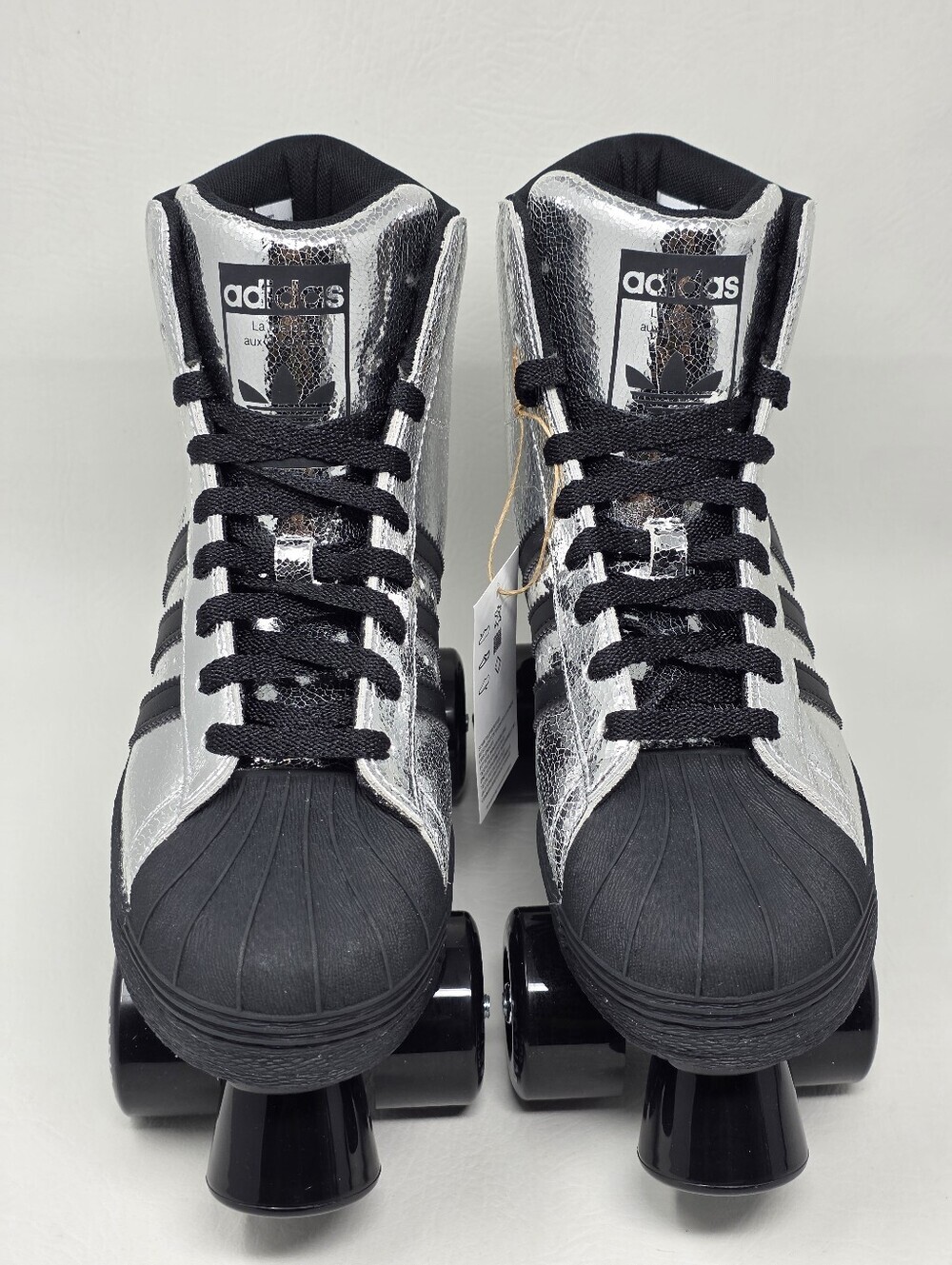 Adidas Superstar 82 Roller Skate Silver Metallic Black JH5522 Women Size 7.5 New - Picture 6 of 11